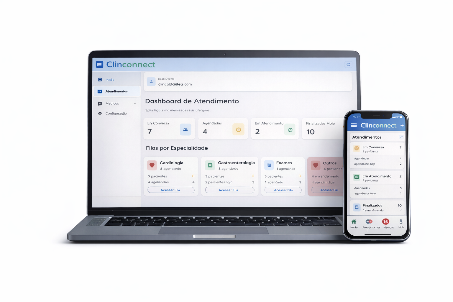 Clinconnect — atendimento da clínica no WhatsApp